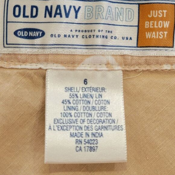 Vintage Old Navy Y2K 2005 Linen Blend Skirt Size 6 - Picture 5 of 6